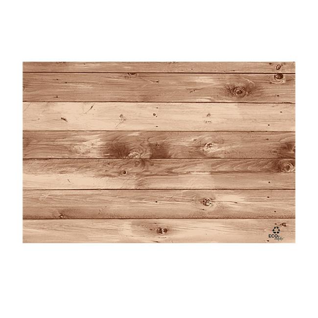 MONOUSO | Mantel Individual de Papel Kraft "Madera" 30x40cm 40g/m² (1.000 Uds)