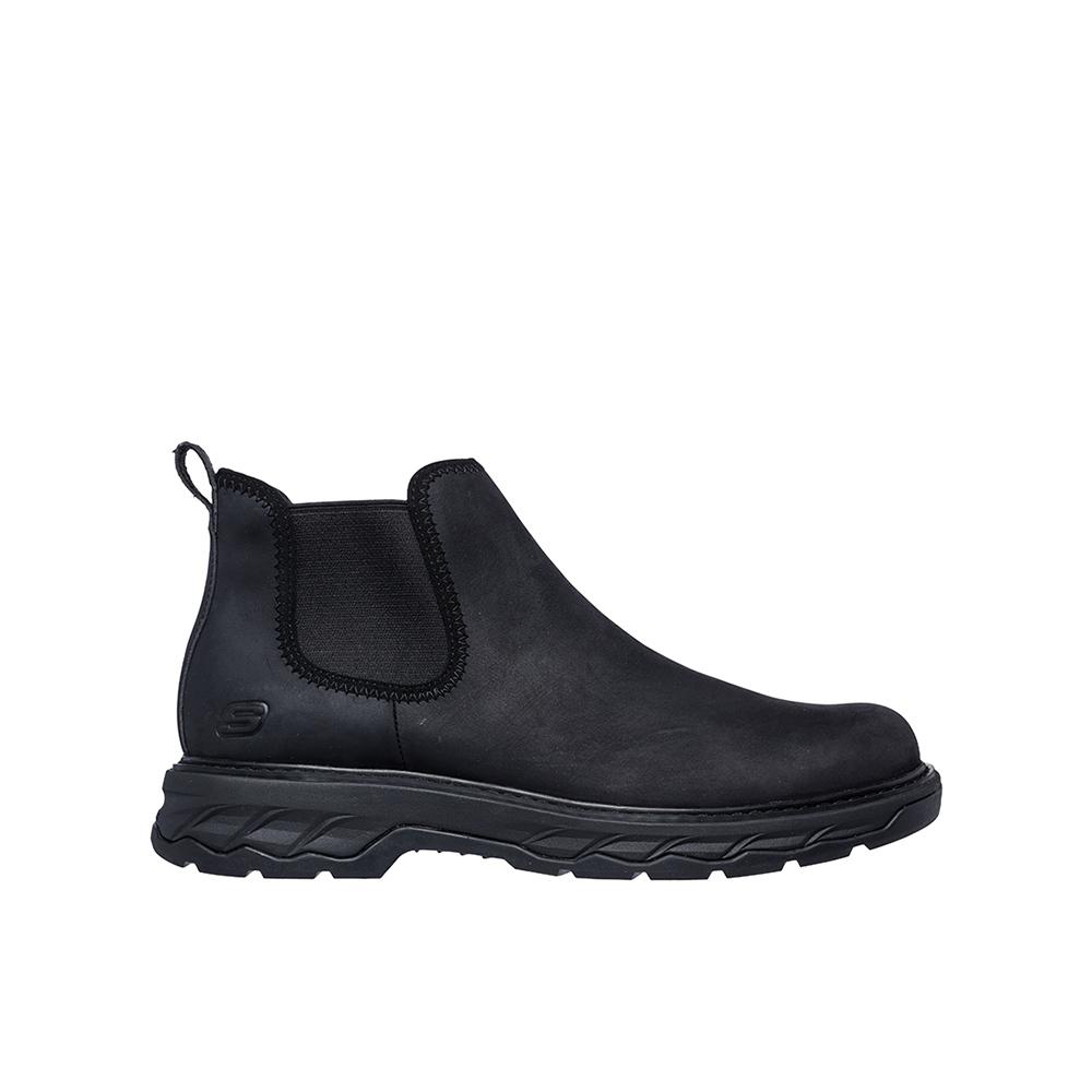 Skechers Lockett - Heath Botines Chelsea para hombre negros en piel 85610