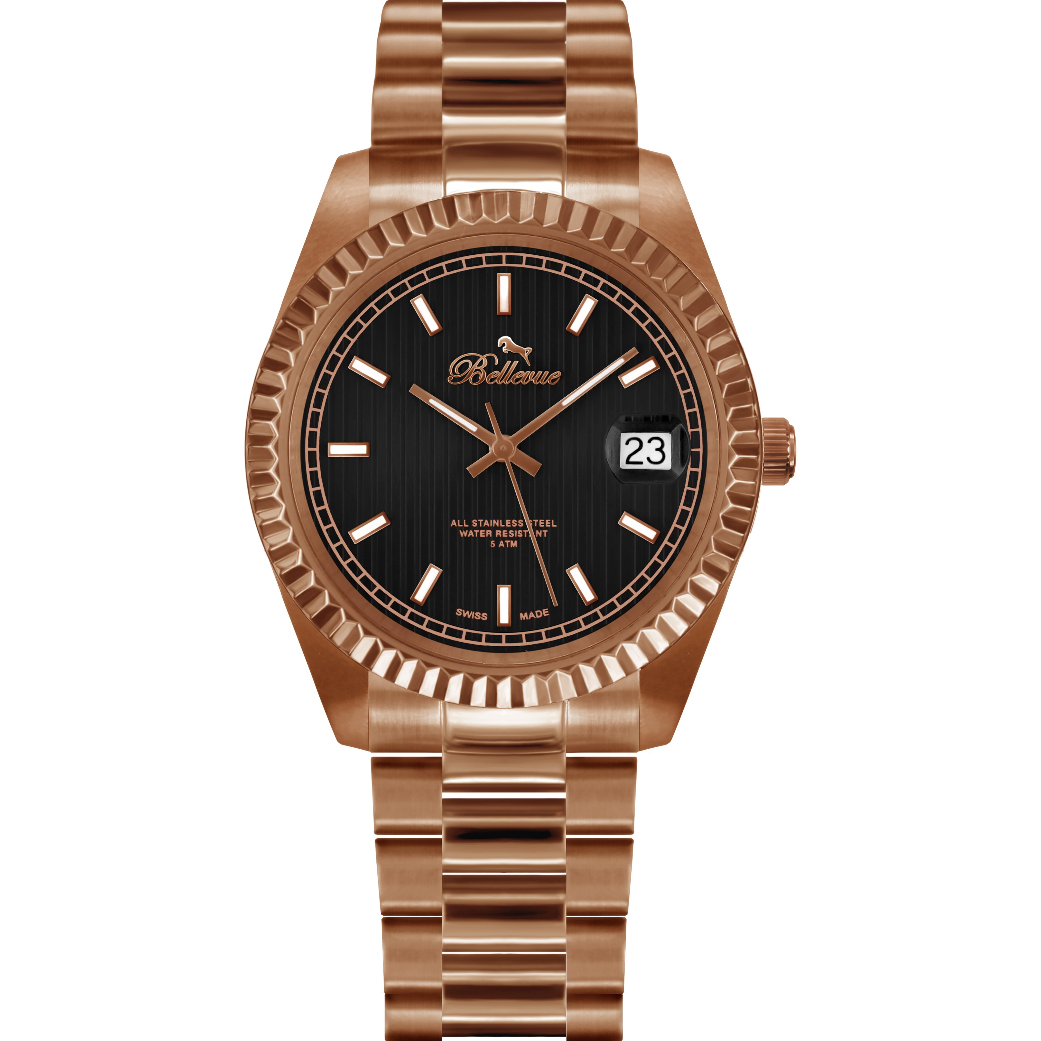 Bellevue Reloj Mujer Analogico Cuarzo con Correa de Acero inoxidable H.25