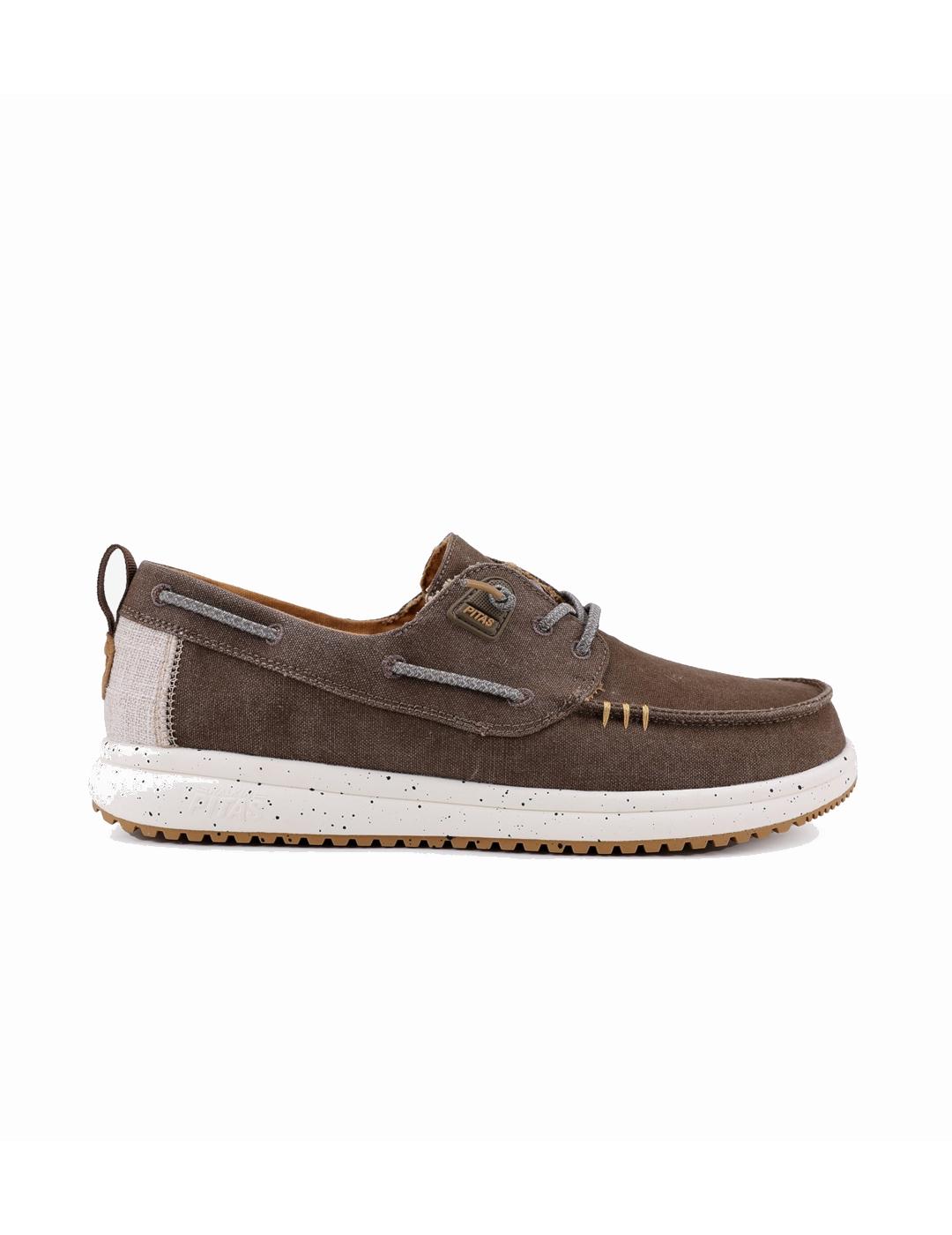 Zapatos Estilo Náutico Walk In Pitas Byron Taupe