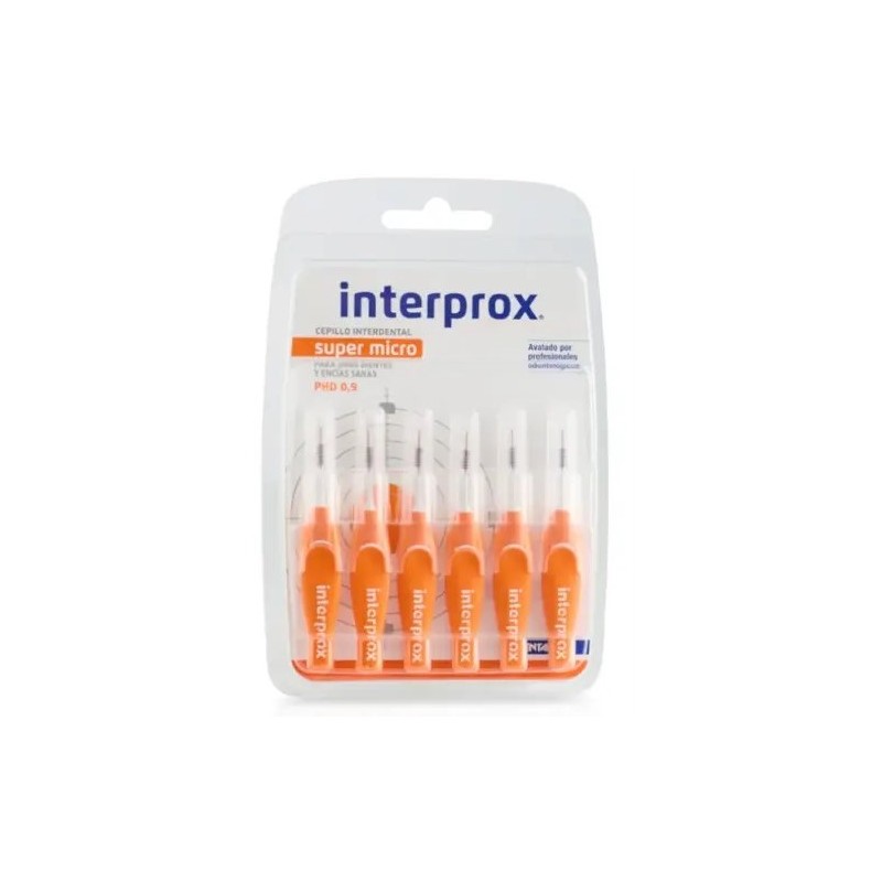 Interprox Cepillos Interdentales Super Micro PHD 0.9  Pack de 6 unidades