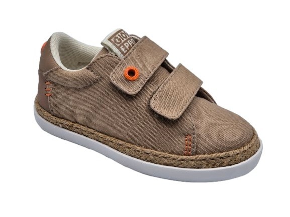 Gioseppo - Zapatos de lona vestir para niñas, modelo 71827, con cierre de velcro, color beige o marino, ideales para uso diario y ocasiones informales