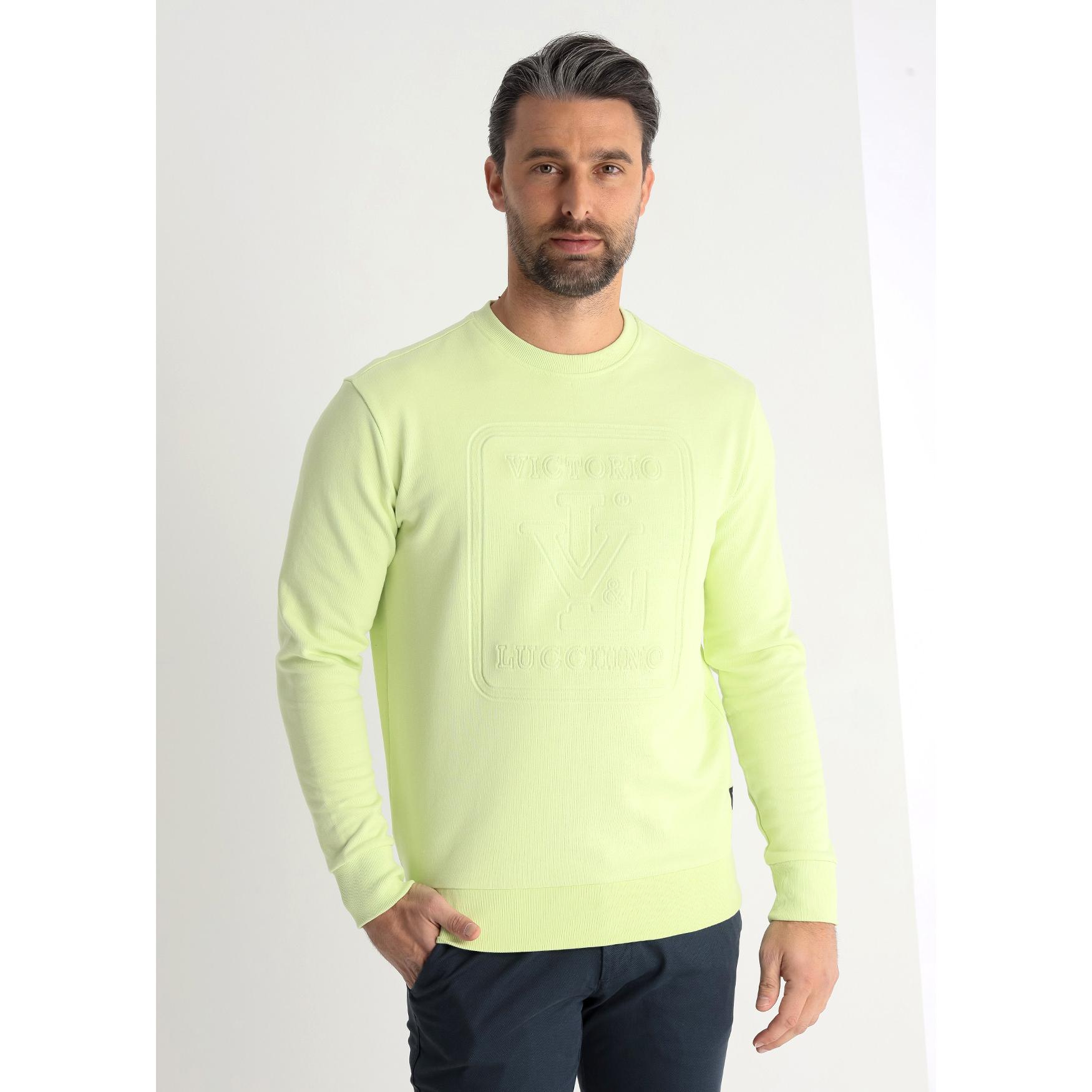Victorio & Lucchino - Sudadera sin capucha cuello caja logo grabado