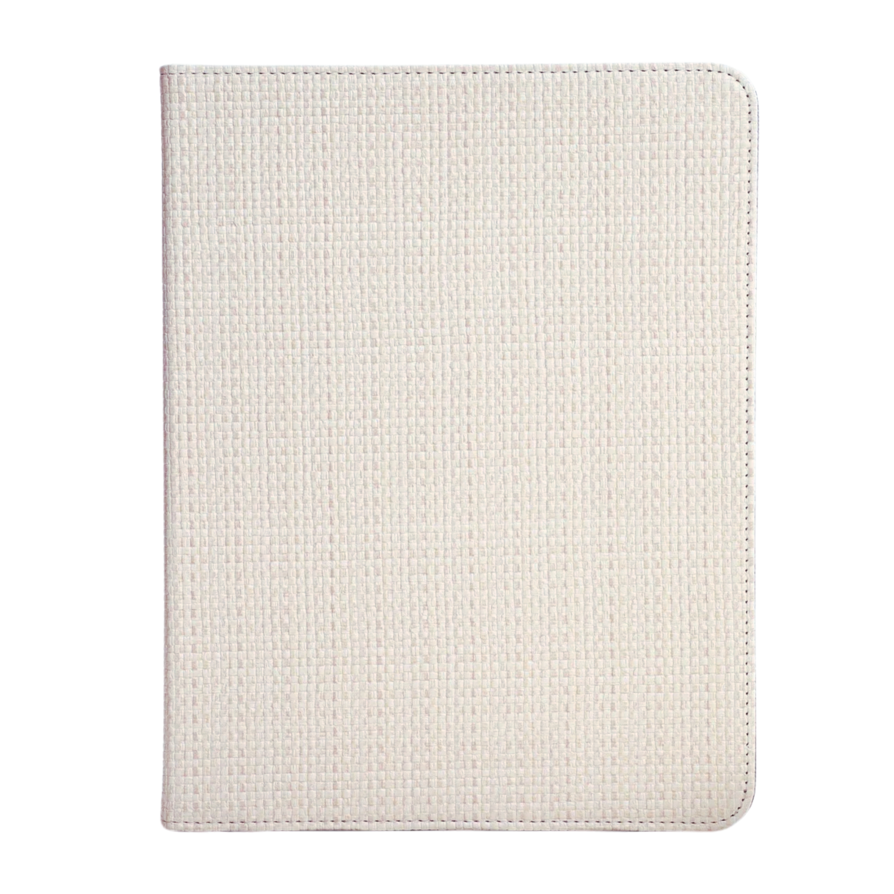 Funda para iPad de Cuero Sintético Tejido Beige