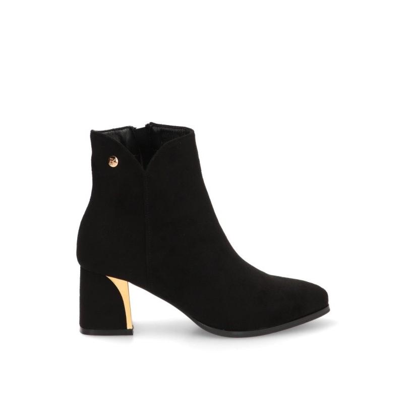 Botin Weekend Etika - Mujer - Tacón Medio - Modelo 32019 - Color Negro Antelina
