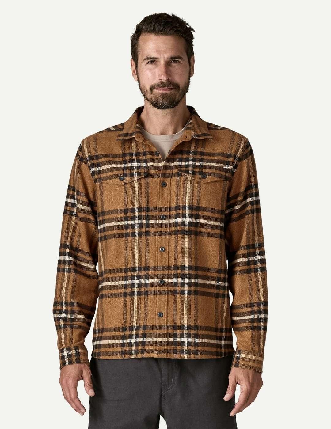 Camisa Patagonia Fjord Flannel Camel Hombre