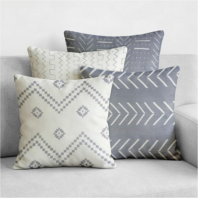Fundas de Cojines, 45 x 45 cm, 4pcs Square Cubas de Almohadas