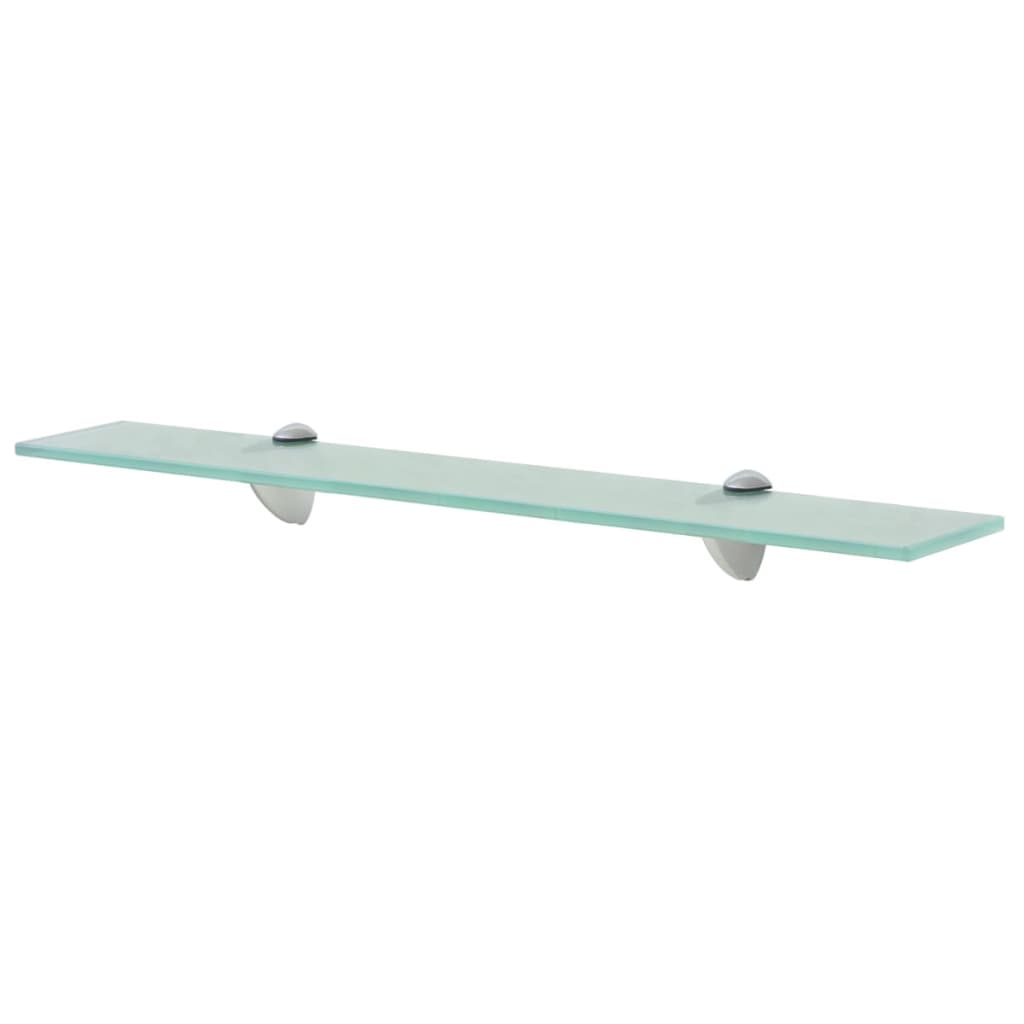 vidaXL Estantes flotantes 2 unidades vidrio 8 mm 60x10 cm Transparente, Negro, Blanco Mueble Almacenaje Estantería para Oficina, Estudio, Dormitorio Estantería/Librería/ mueble de Almacenamiento
