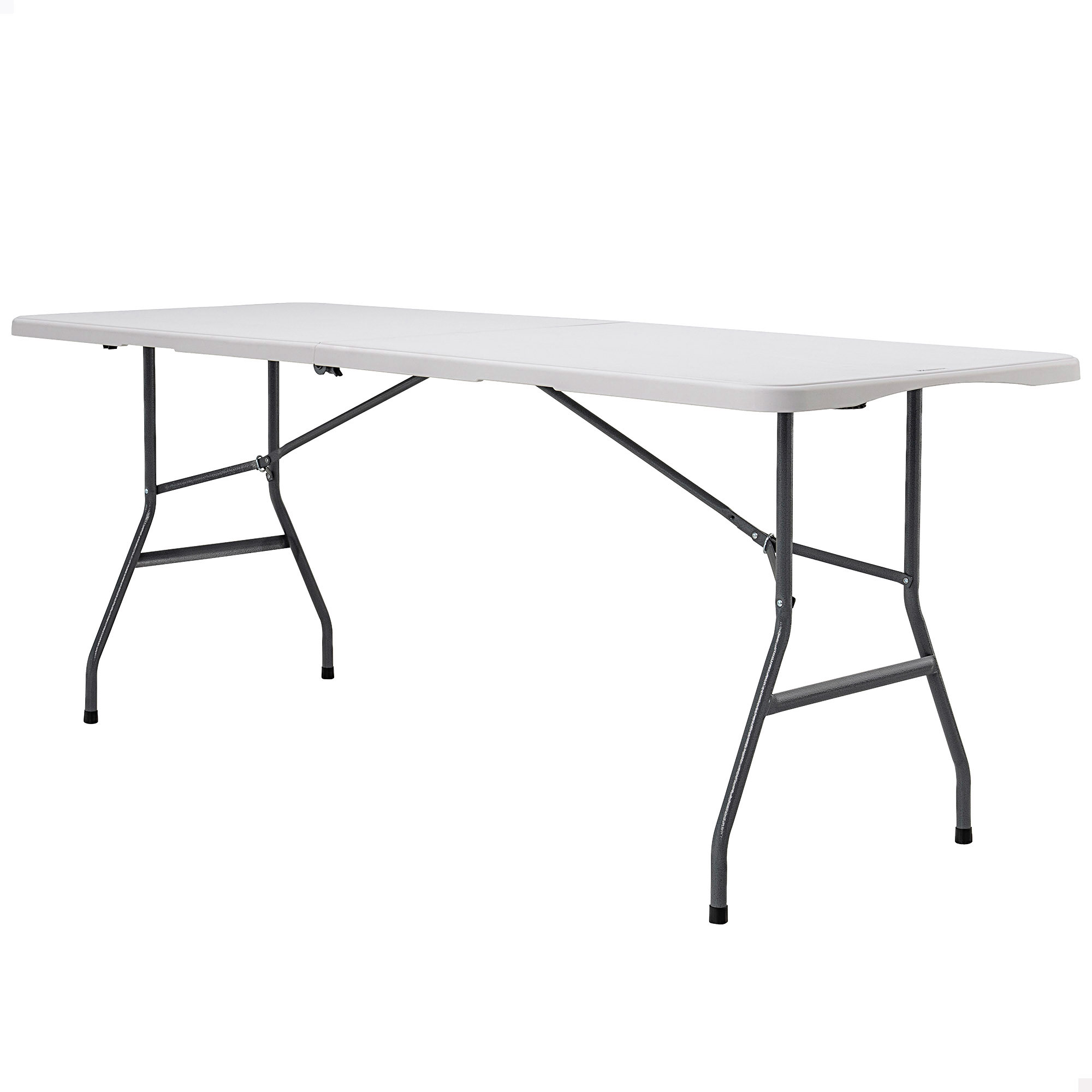 PEAKFORM - Mesa rectangular plegable, ultrarresistente blanca, 6 personas, medidas 180x70x74 cm, máx. peso soportado 213 kg, mesa exterior e interior para jardín, terraza, eventos y catering, camping