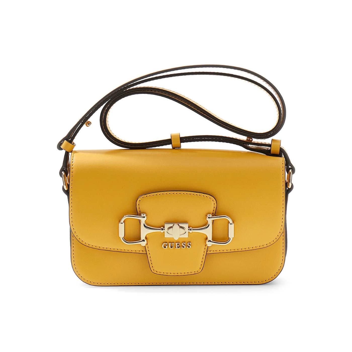 Bolso bandolera Guess Janie amarillo para mujer