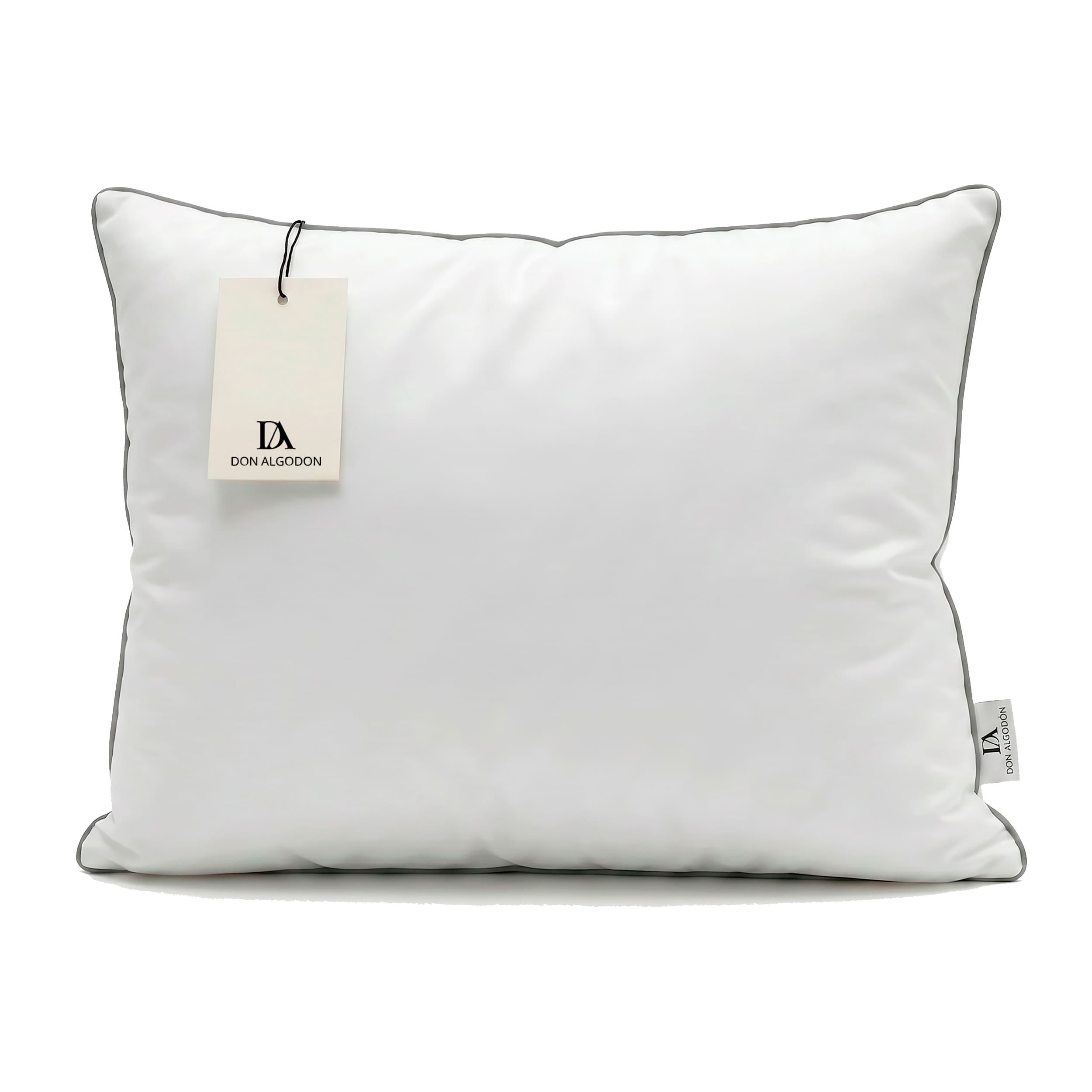 Don Algodón - Almohada Fibra y Copos Viscoelástica - Funda con Ribete Desenfundable