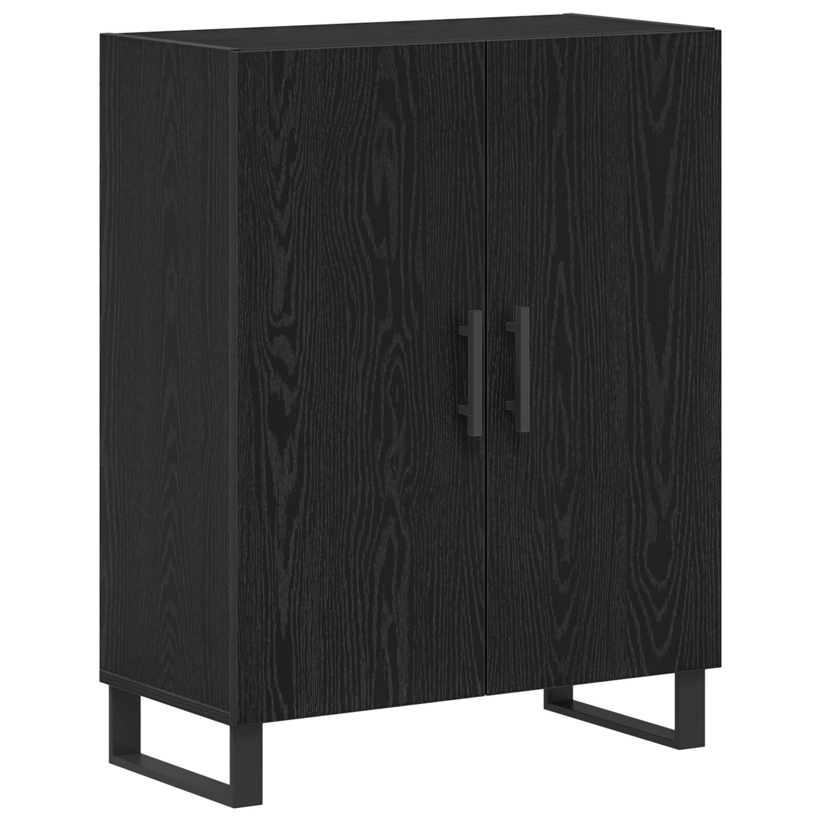vidaXL Aparador Negro de Roble 69,5x34x90 cm de Madera Elaborada