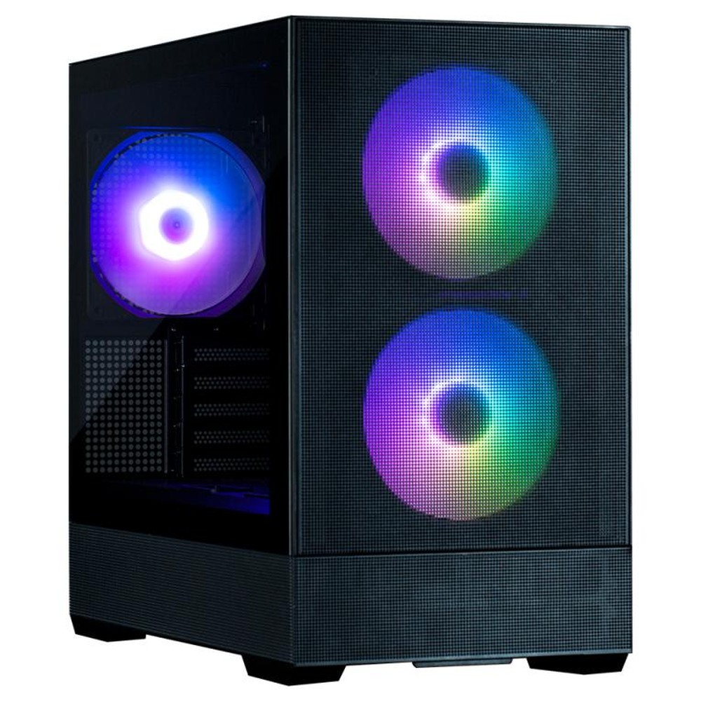 Zalman - Torre PC Mini Tower P30 Air con ventiladores 120mm y RGB, compatible con tarjeta madre Micro-ATX, negro sin fuente de alimentación