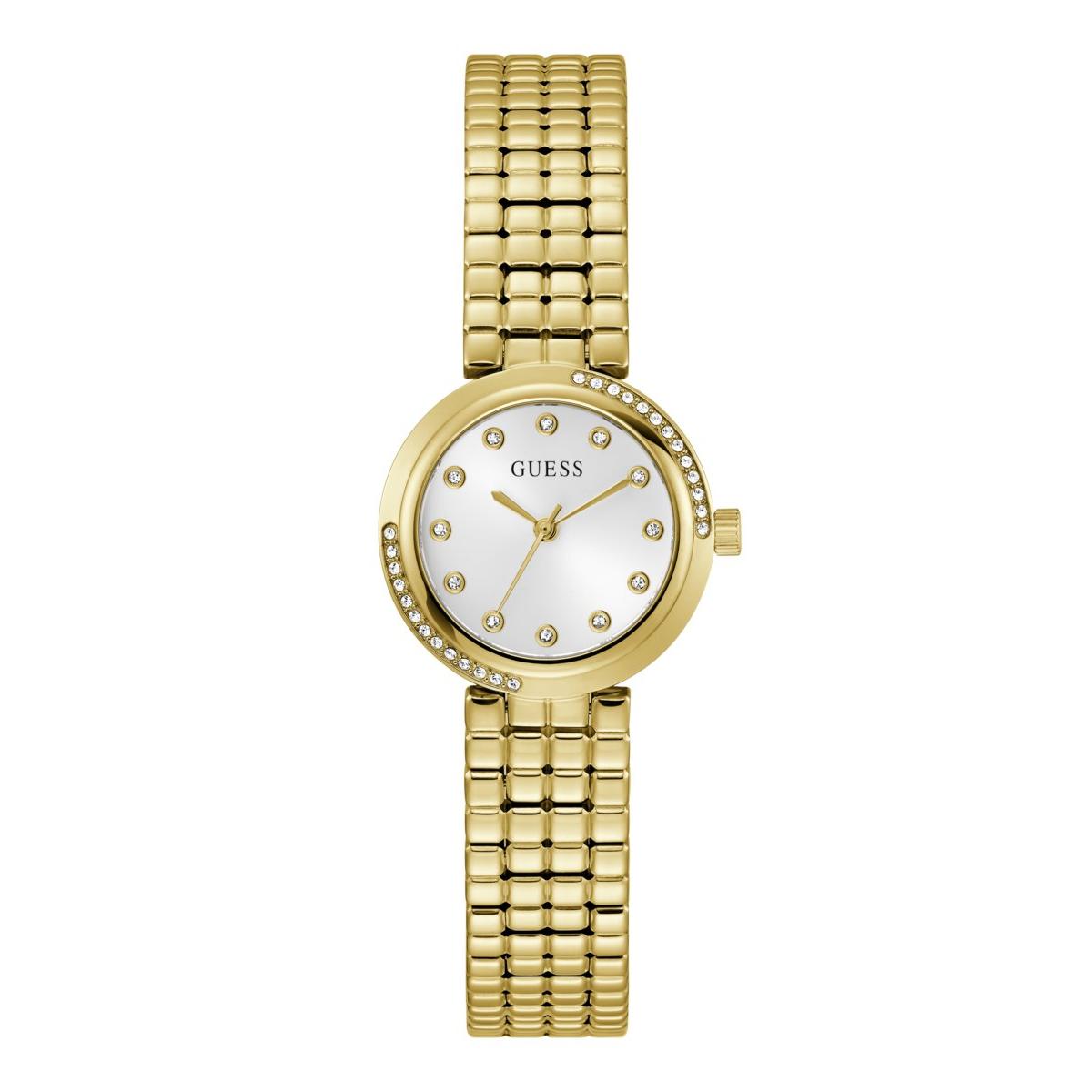 Guess Reloj Mujer Caja De Acero Reciclado Pulsera Acero Reciclado De Color Dorado Resistente Al Agua 3 Atm Gw0930l2