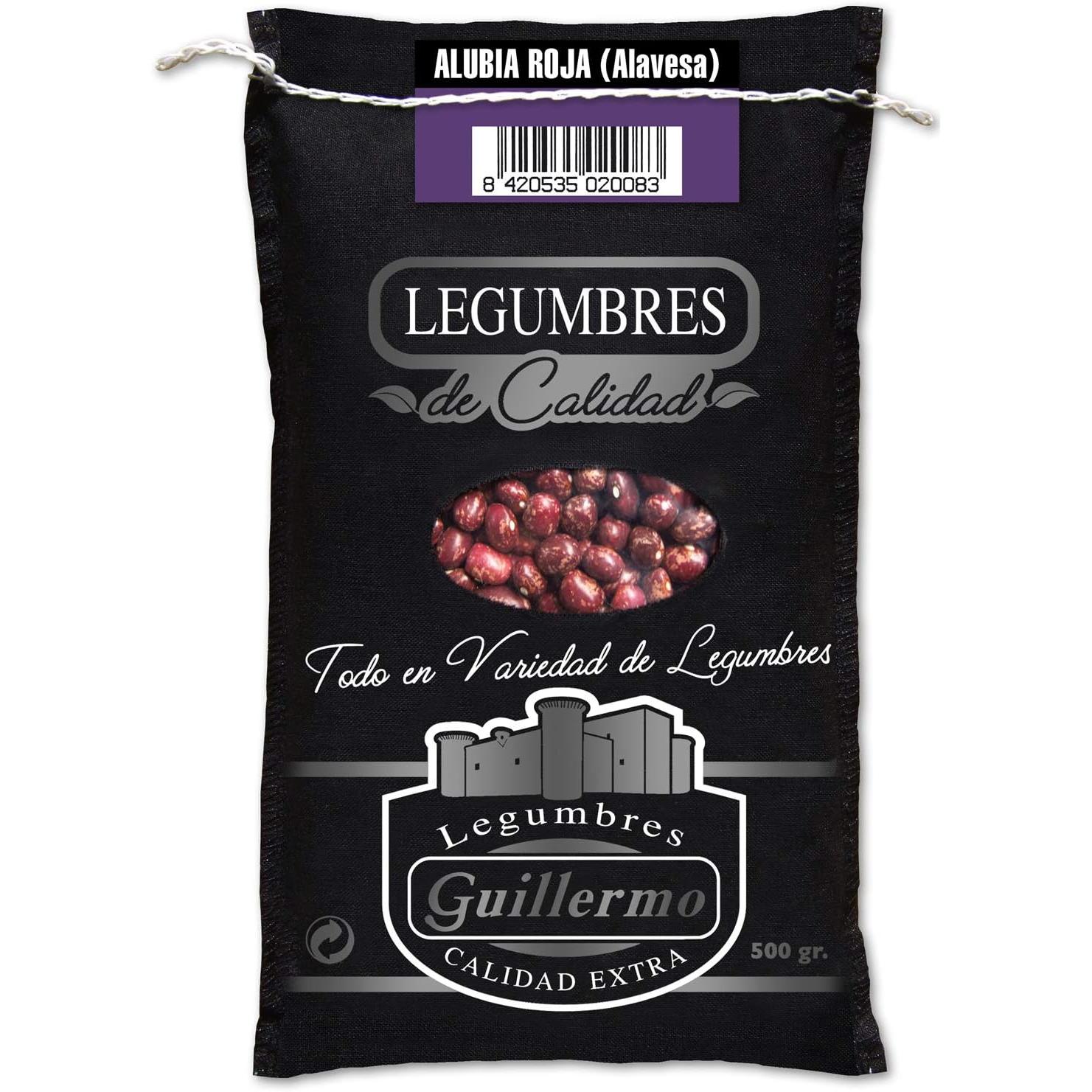 Legumbres Guillermo | Alubia roja alavesa - 500 g, Saco | Alimentación Gourmet