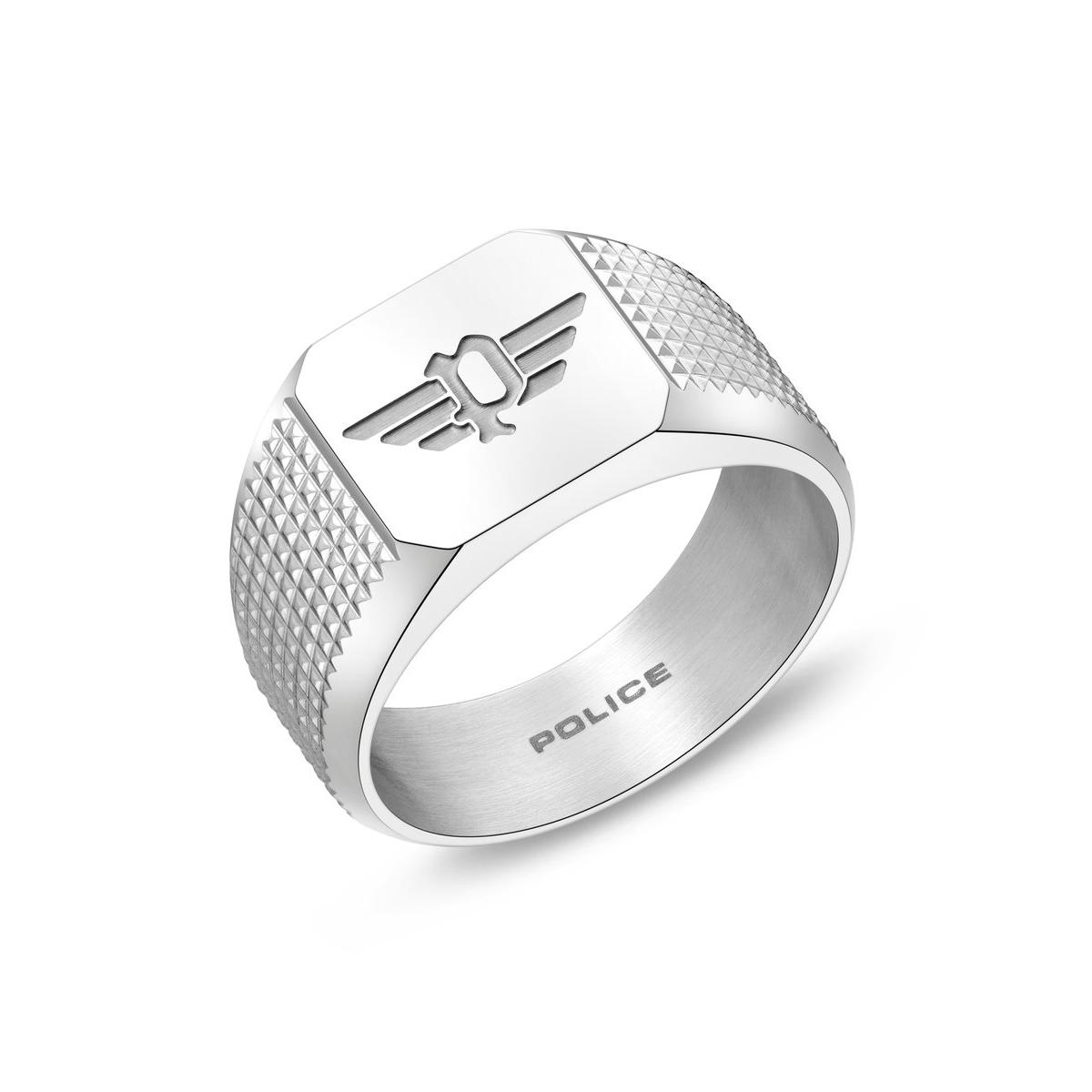 Police Anillo Hombre Signet Silver Ring De Acero Plateado Talla Europea 64,00 Talla España 24,00 Peagf0033503