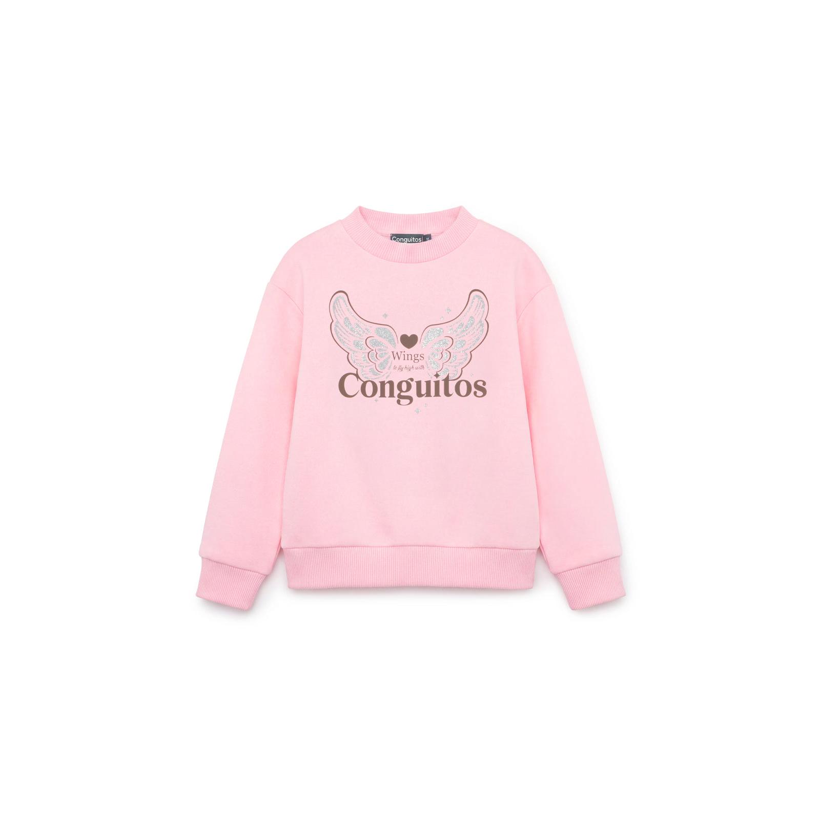 Conguitos - Sudadera con logotipo de alas rosa para Niña