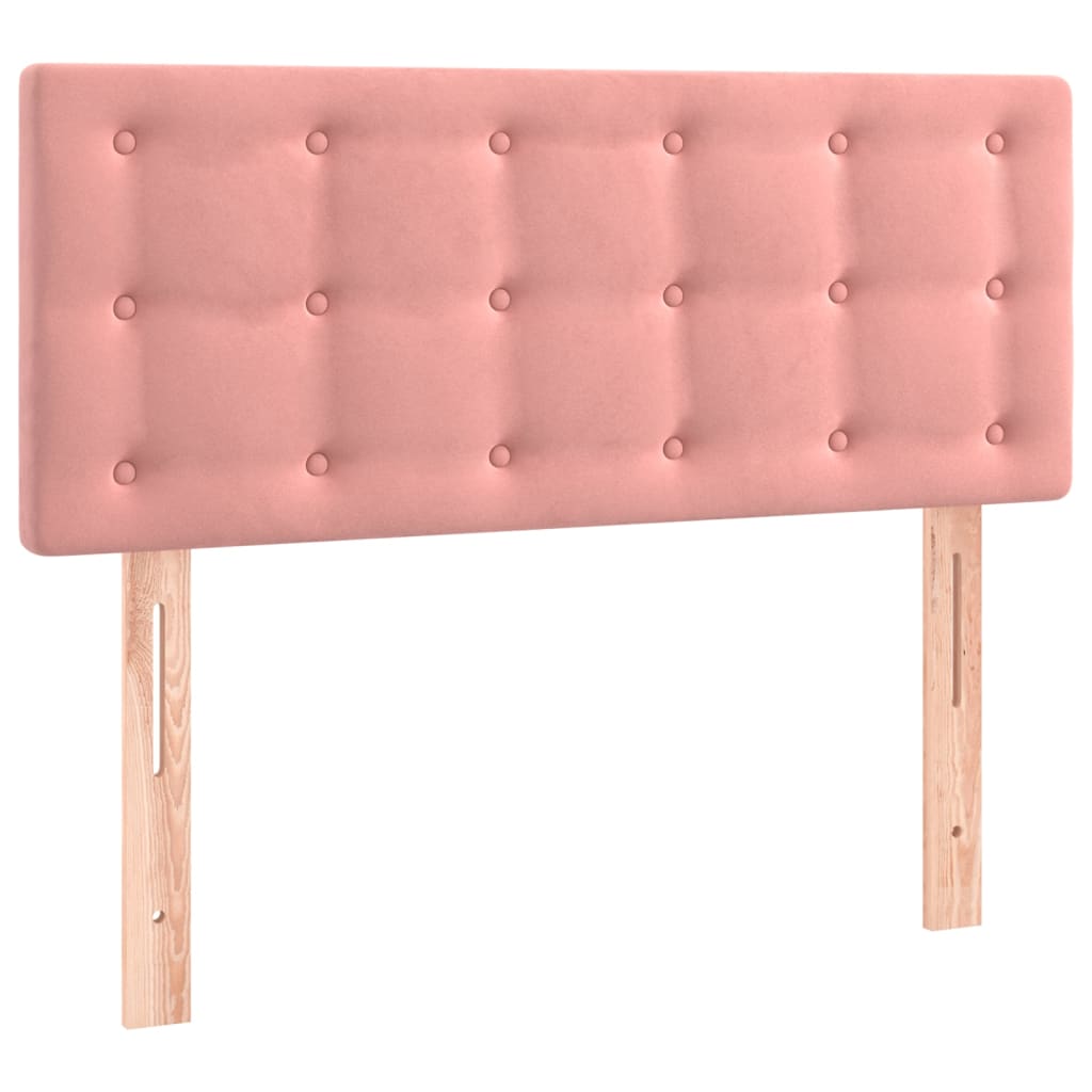 vidaXL Cabecero con LED de terciopelo rosa 100x5x78/88 cm