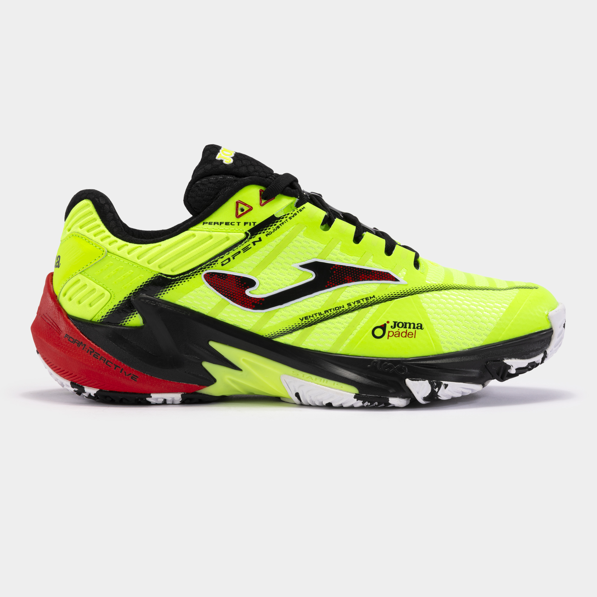 Zapatillas de pádel Joma Open 2411 Amarillo Fluor - Colección Zapatillas Pádel Joma 2024 - 2025