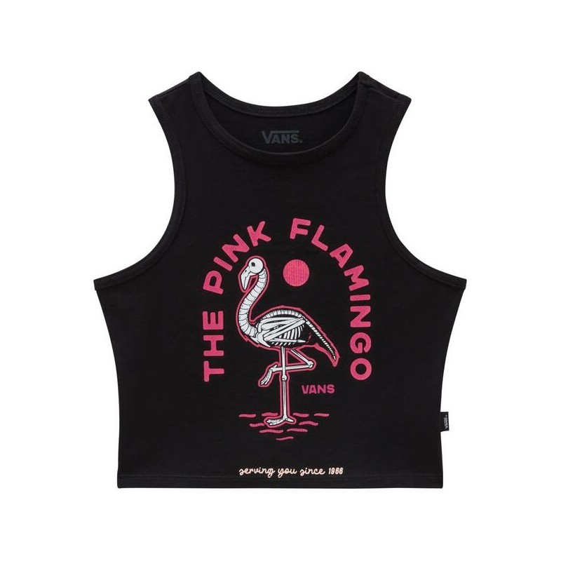 Camiseta VANS FLAMINGHOST FITTED TANK VN000GH8BLK1 Negro