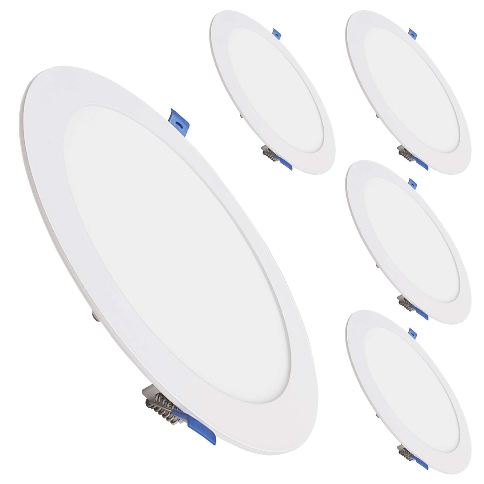 LED ATOMANT Downlight LED Panel Extraplano Redondo 220 mm 20 W, 1800 lúmenes, corte estándar 200 mm, driver incluido, diseño ultrafino, instalación empotrada, ideal para techos de escayola, clase de eficiencia energética E