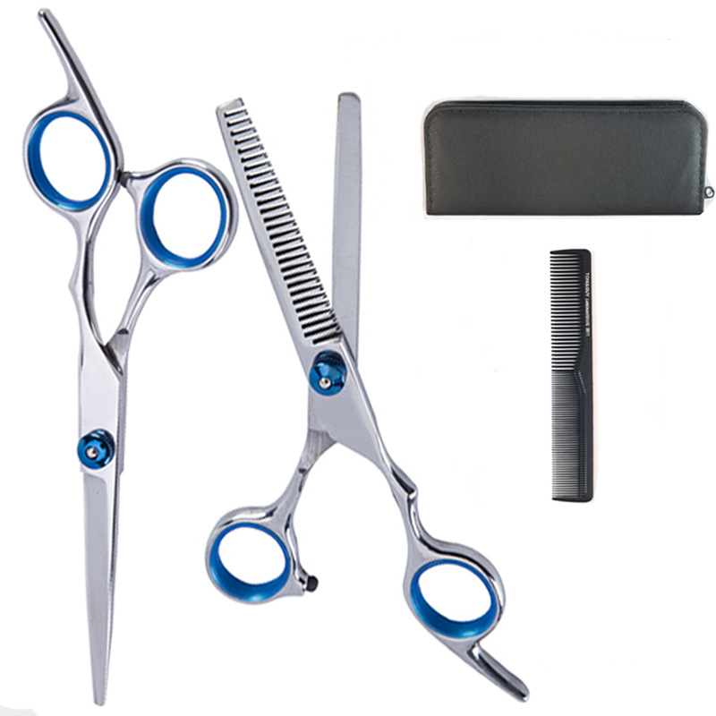 Tijeras Peluqueria Profesional，7 Pack/Set 6" Tijeras de Peluquería Profesional Corte de Pelo de Acero Inoxid con Peine,Barberos o Uso en el Hogar, Ligero y Agudo