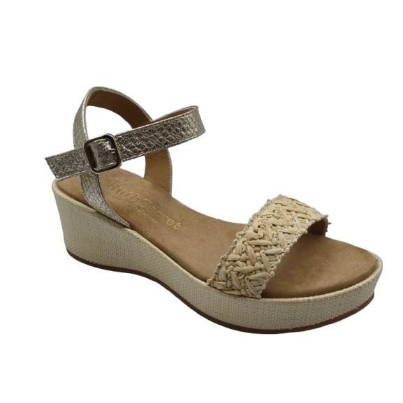 Gulliver - Sandalias de cuña para niñas Ruth A-3816 en color lino, cómodas y elegantes para uso diario, ideal para primavera y verano