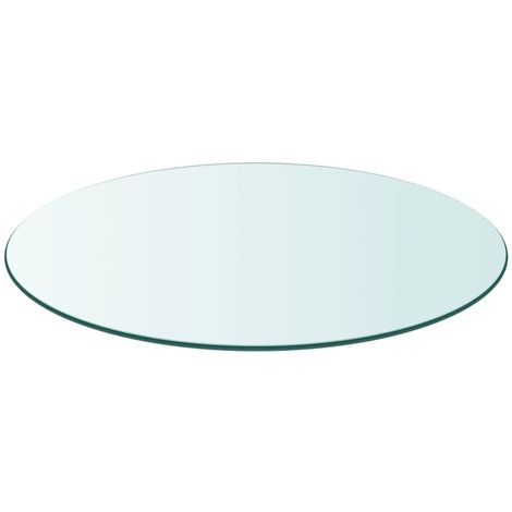 CustomGlass Tapa de Cristal para Mesa Redonda en Varias Medidas con Forma Circular Vidrio