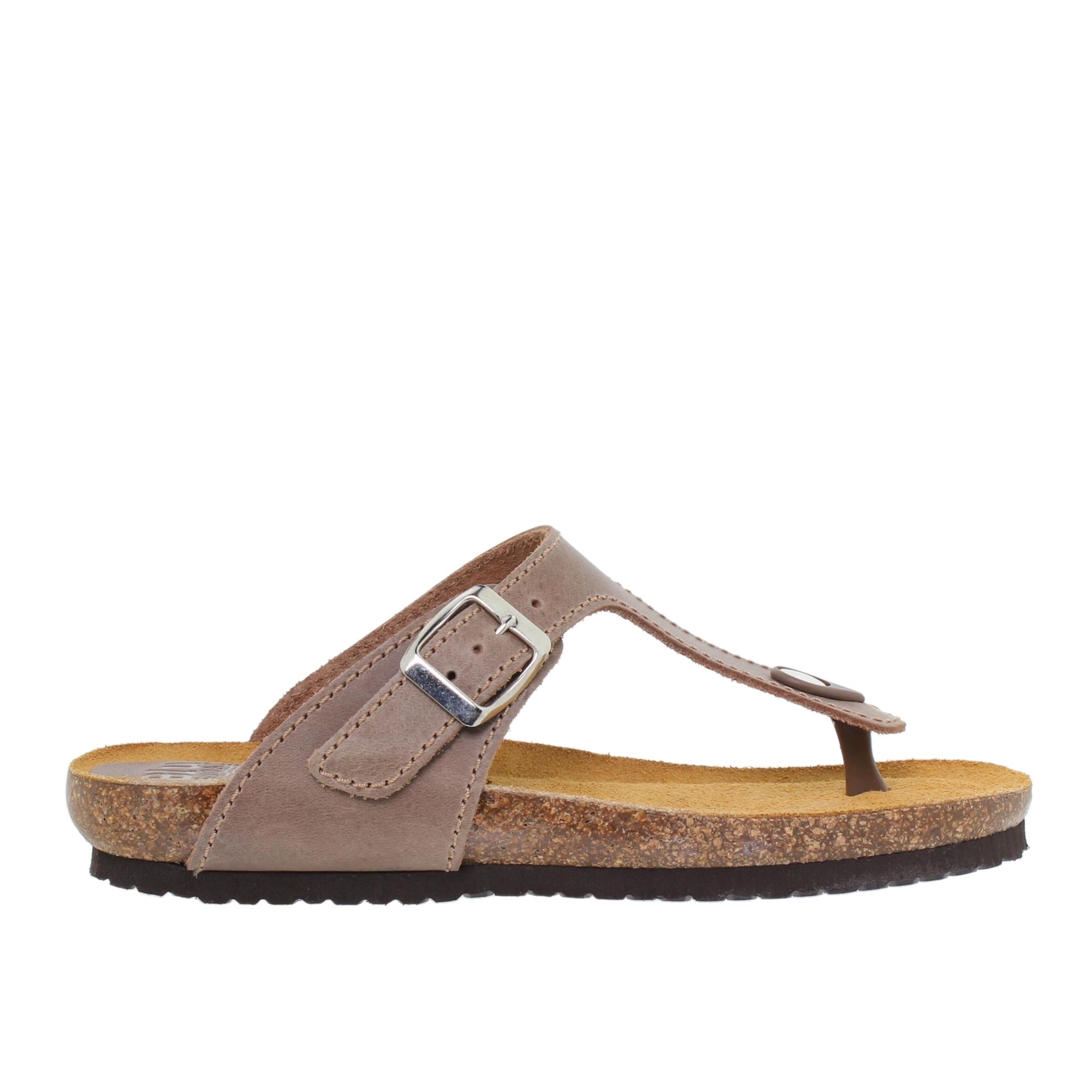 Sandalia Plana Bio Mujer Taupe Blusandal 502BLU - Fabricación en España