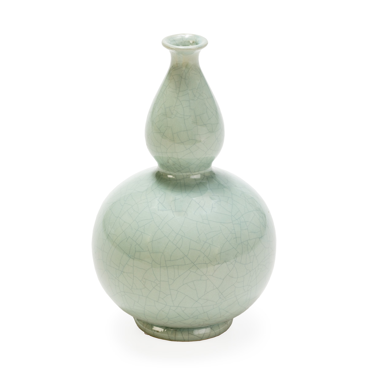 Jarron 19x19x31 ceramica verde craquelado, de cerámica ceramica, color verde verde craquelado, 19x19x31 cm Fijalo