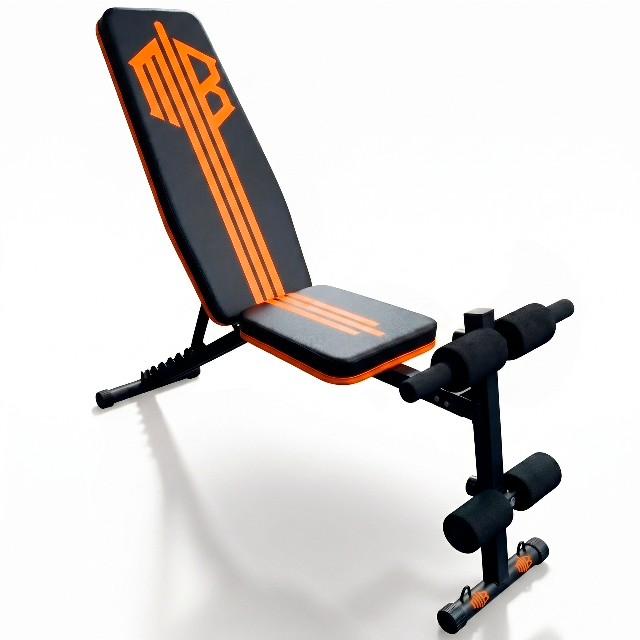 Banco de Entrenamiento Multifunción (7 Posiciones) - Estructura Plegable de Acero Reforzado, Carga Máxima 250 kg y Tapizado Ergonómico Negro