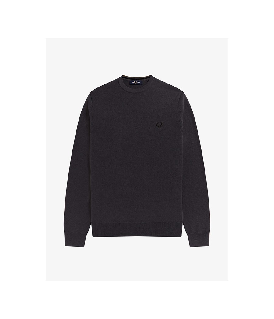 FRED PERRY-Cuello de lana de algodón Hombre T-shirt & FELS Home AI2023 Hombre Sudadera/Sudadera