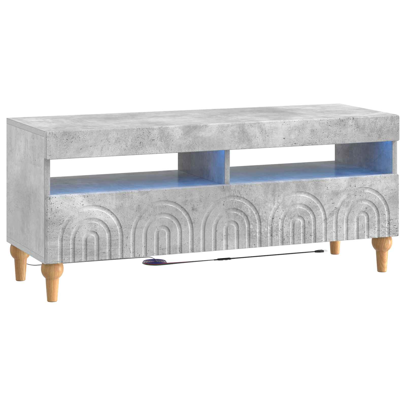 vidaXL Mueble de TV LED  Madera de ingeniería 100 x 35 x 43 cm Multicolor