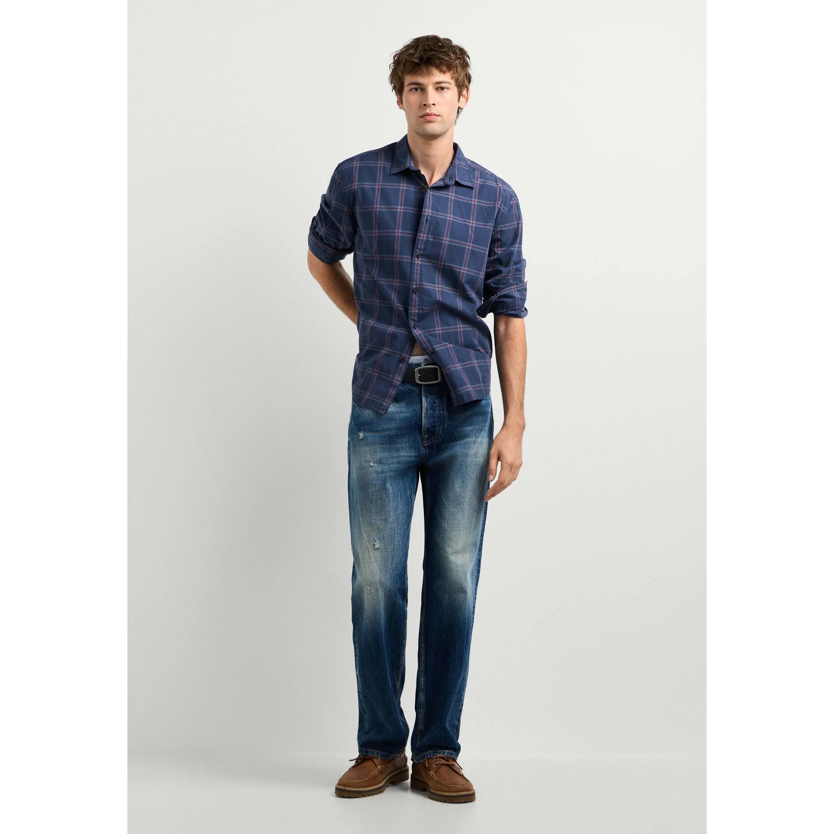 Sobrecamisa Hombre Pepe Jeans Cuadros Acolchada | 100% Algodón PE122D0RF-K11
