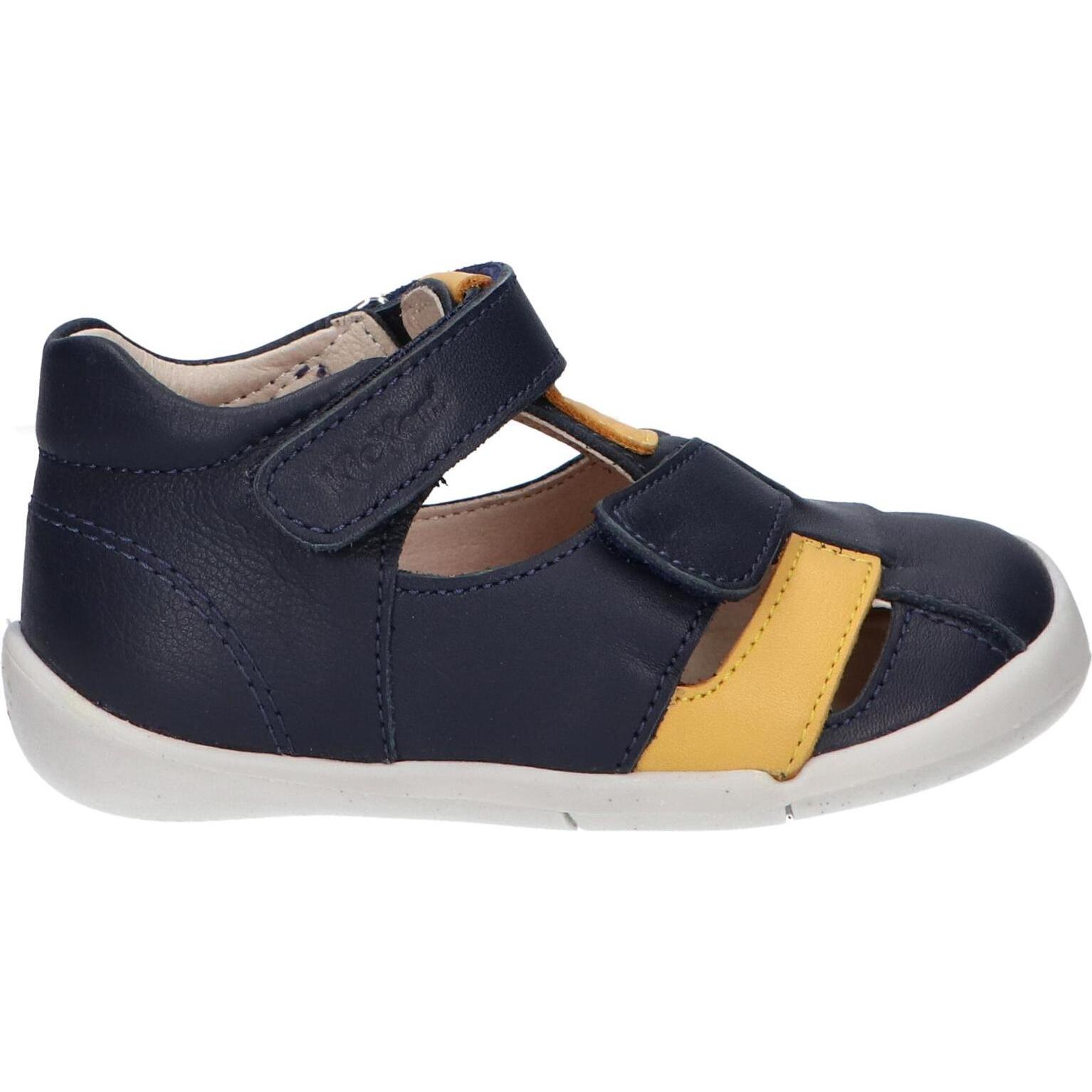 Kickers boy's sandals 858392 -10 wasabou 103 marine jaune