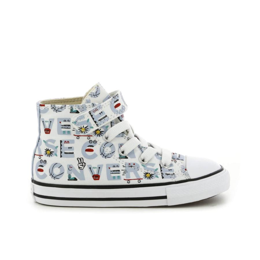 converse bota blanco y azul