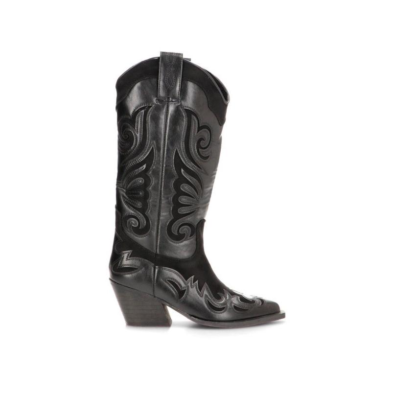 Bota Corina - Mujer - Tacón Medio - Modelo M6763 - Color Negro