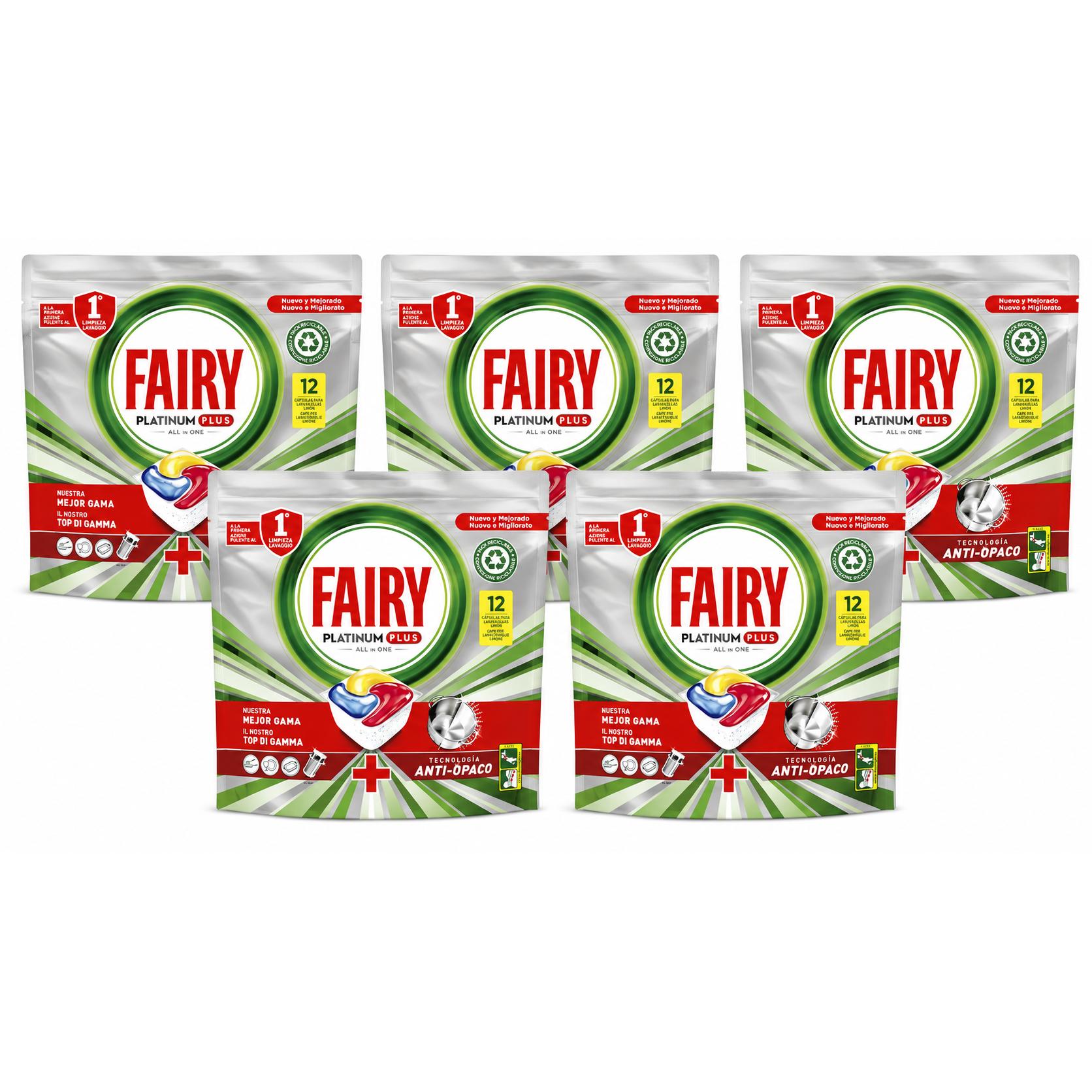 Fairy Pastillas lavavajillas 5*12 unidades total 60 capulas
