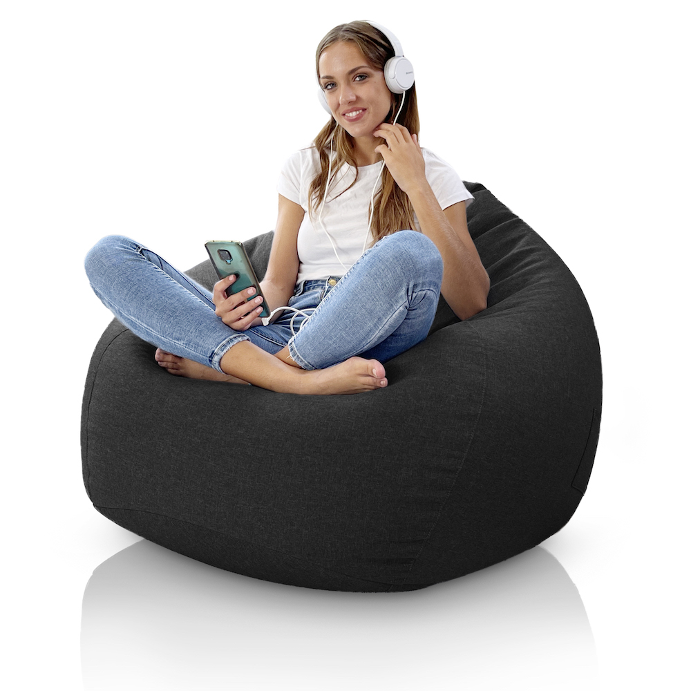 Puff Pera Gigante XXL Aiire - Puf de Diseño Moderno para Decoración Juvenil - Bean Bag Gamer, Infantiles - Resistente y Cómodo