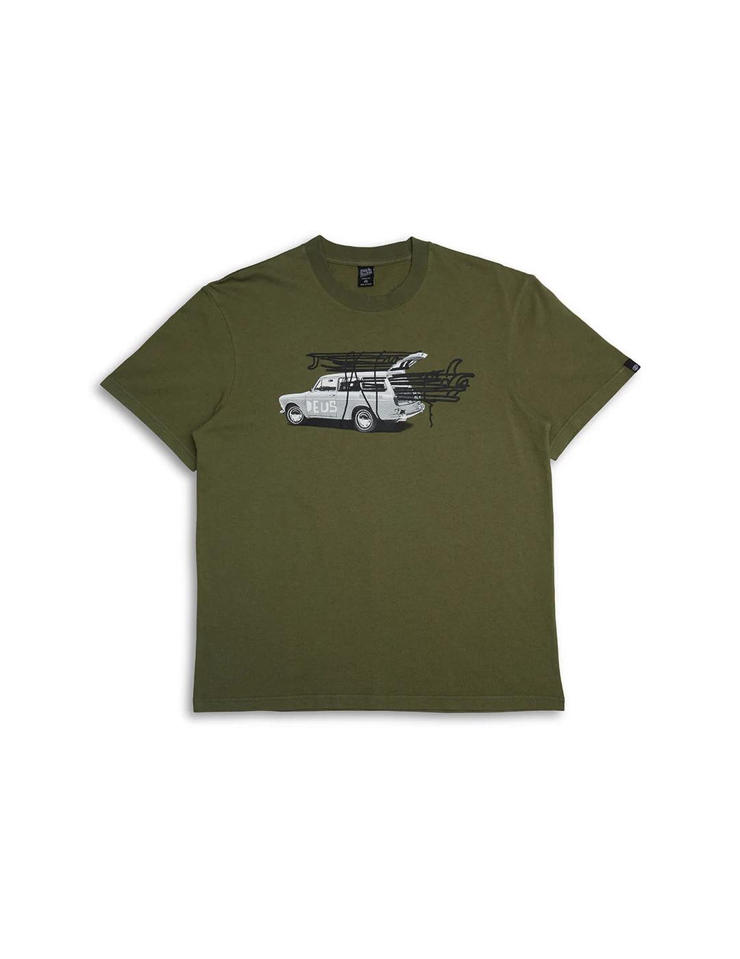 Deus Ex Machina Camiseta Surwagon Verde - Hombre