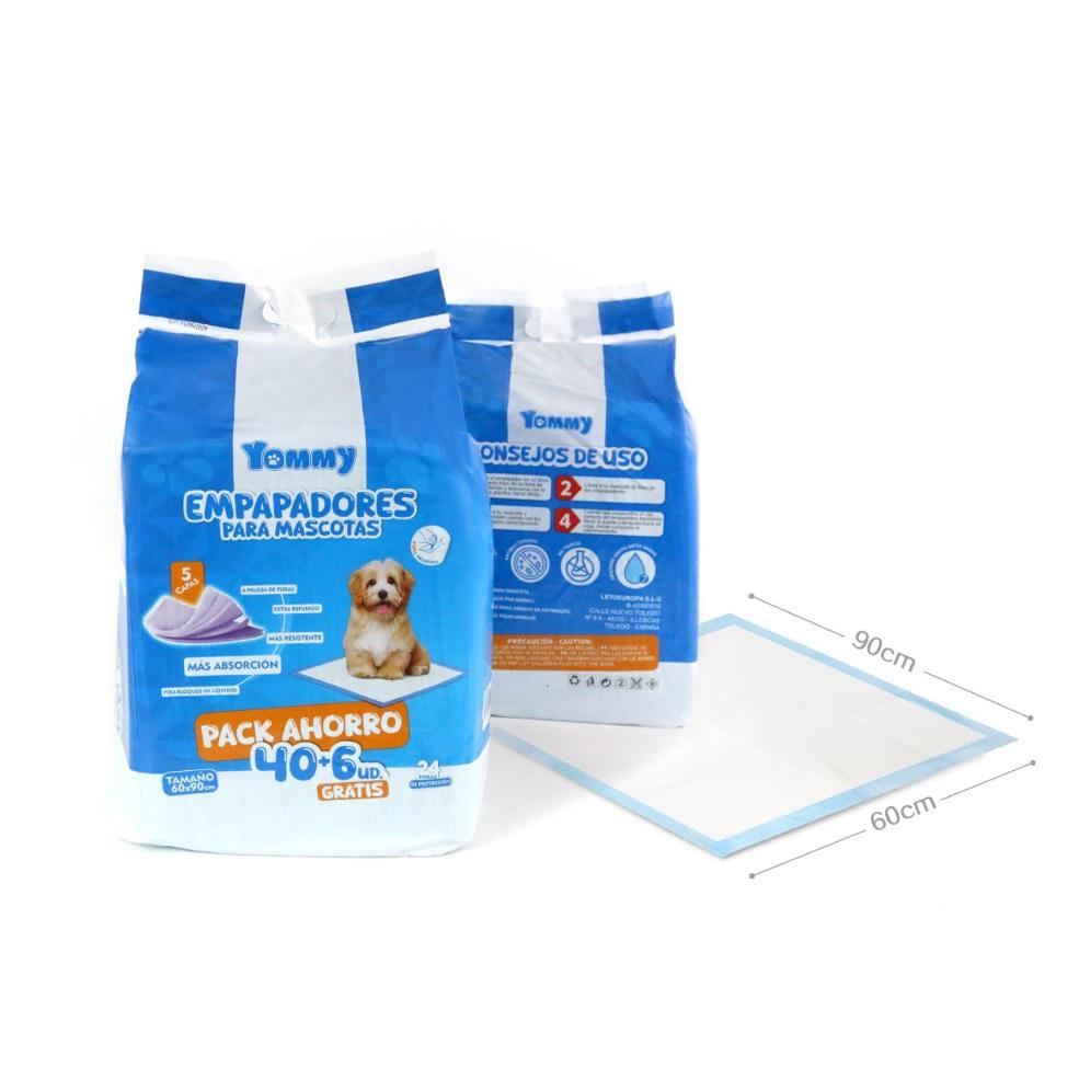 Pack de [46/70/92/105/140uds] empapadores desechables ultraresistentes para perros, gatos o mascotas  Alfombrilla higiénica de entrenamiento súper absorbente, no tóxico, reciclable y antibacteriano