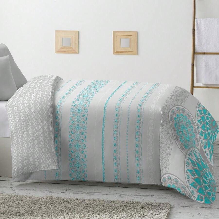 Edredón Nórdico de Microfibra Alternativa al plumón,Edredón Relleno Nórdico 4 Estaciones Con Estampado Y Reversible .Variedad de Colores.