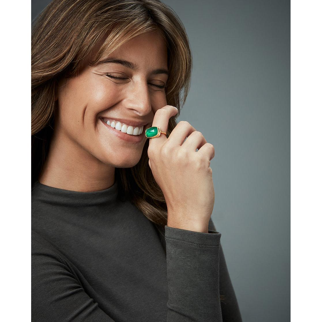 Anillo Viceroy Mujer de plata Chapado en Oro con piedra Natural Agata 2341A014-42