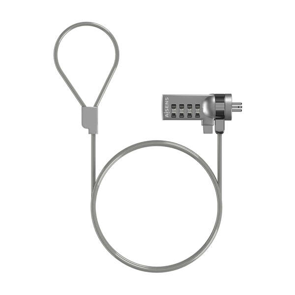 Aisens cable de seguridad con cerradura de combinacion para ordenador, monitor, portatil - 1.5m