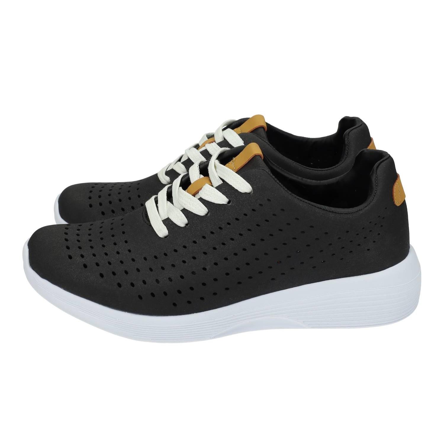 Deportivos marca DOCTOR CUTILLAS para mujer en color negro. Zapatillas Doctor Cutillas para Mujer – Diseño Calado y Transpirable – Suela Ultraligera y Cordones Ajustables