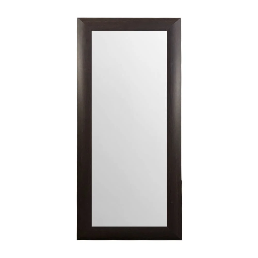 Espejo pared rectangular 30x80 cm marco madera oscura moderno vertical recibidor - Marcodecor