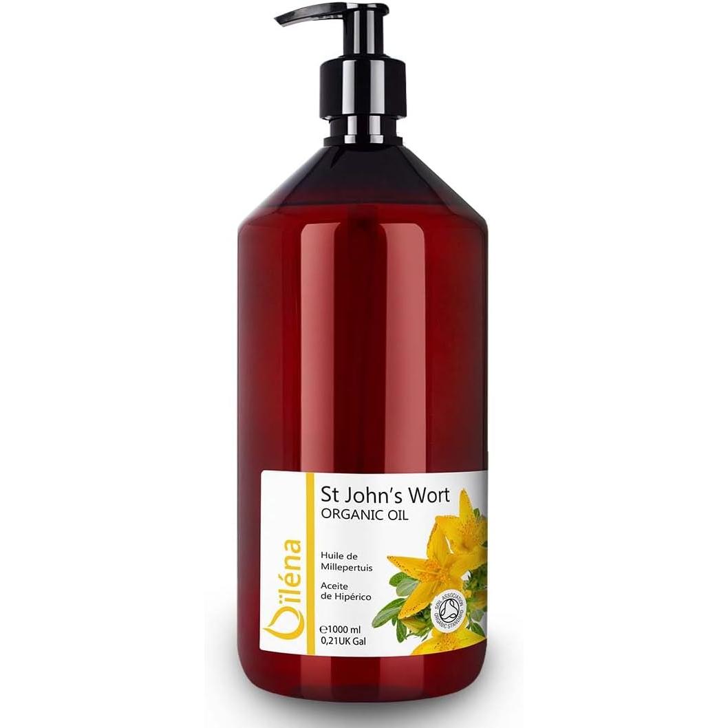 Aceite Corporal para Masaje Cosmético con Hierbas de San Juan 1000 ml | Aceite Profesional para Masaje Relajante y Cuidado Corporal | Oiléna