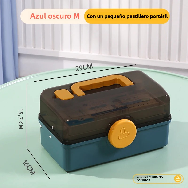 Organizador De Medicamentos Familiar 3 Capas Gran Capacidad Caja De Almacenamiento Portátil Kit De Primeros Auxilios Contenedor De Medicamentos Caja De Farmacia De Emergencia