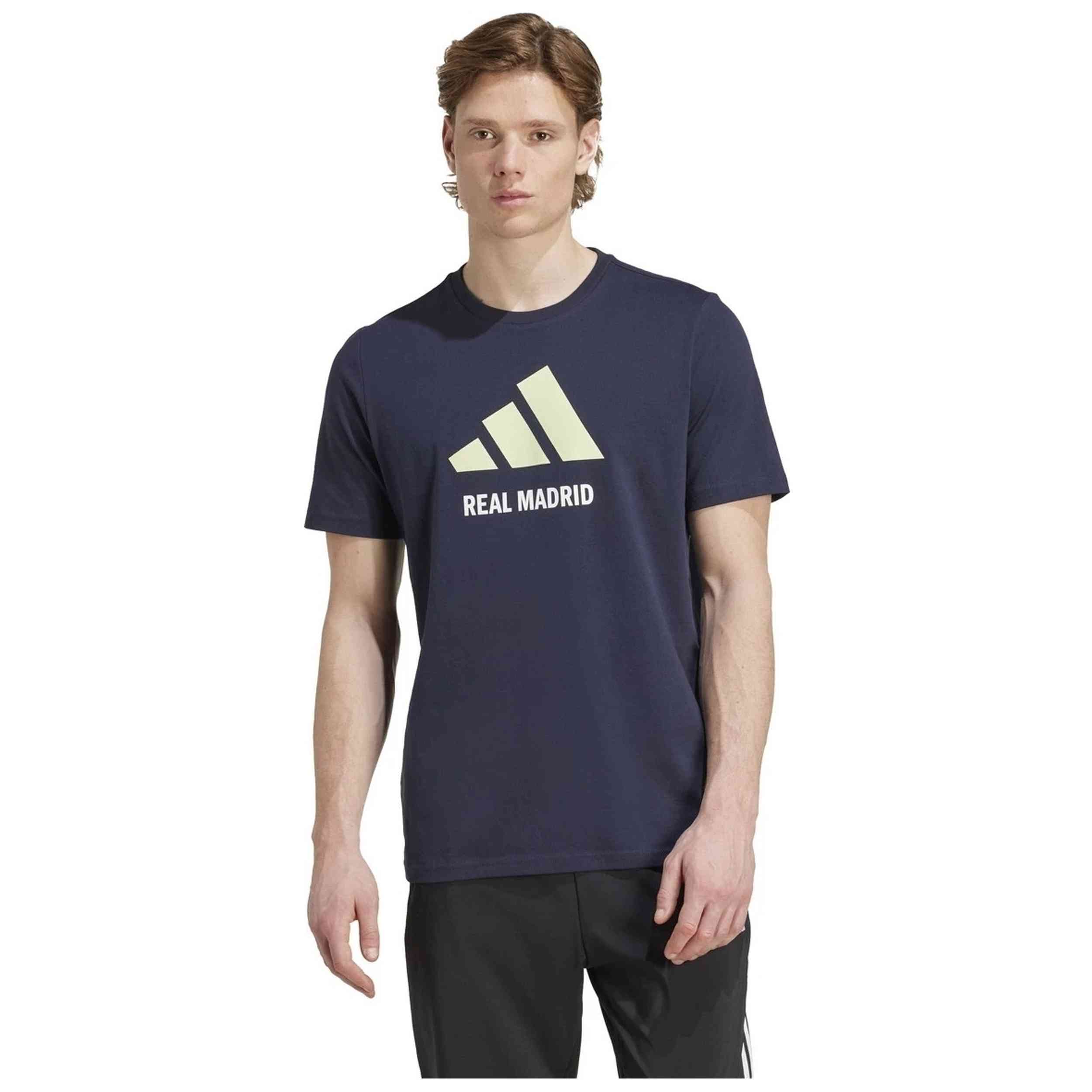 Camiseta De Manga Corta Adidas modelo Real Madrid Seasonal Graphic Tee para hombre y mujer en color Azul