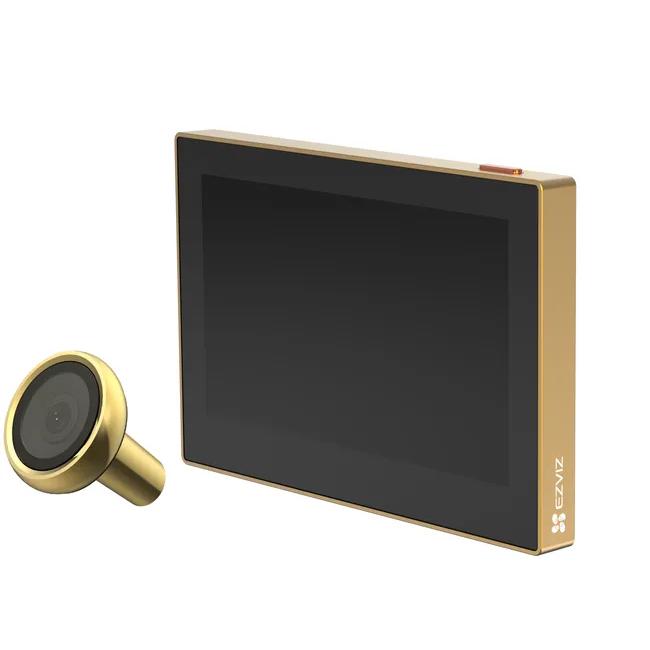 Mirilla inteligente EZVIZ HP2 Wi-Fi Resolución de 1080p Pantalla a color de 4,3" Batería de litio recargable color dorado